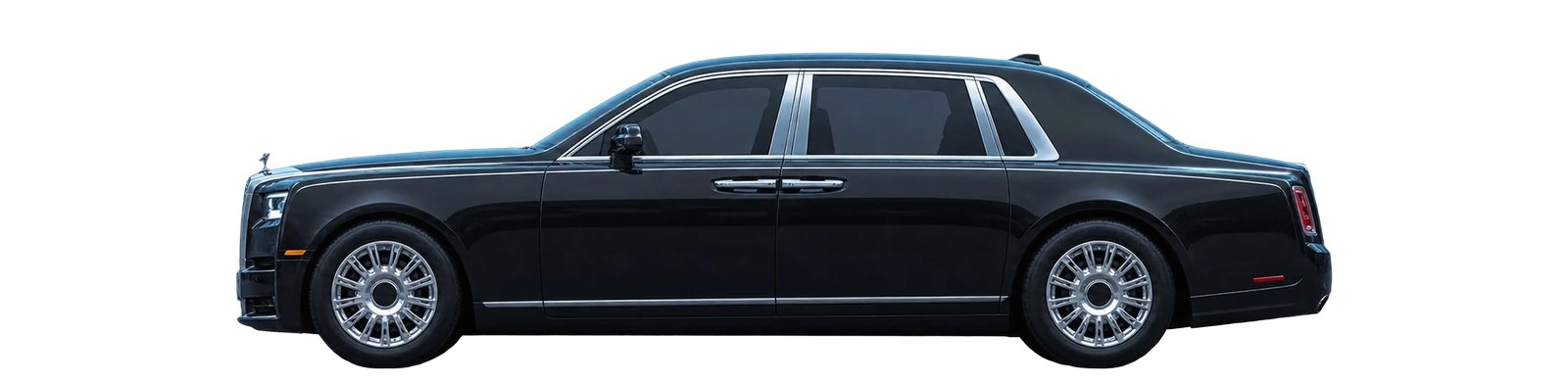 Side view of a full-size luxury sedan