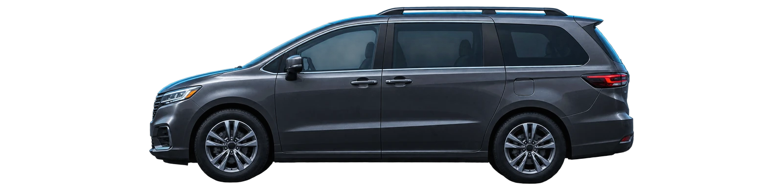 Side view of a family minivan